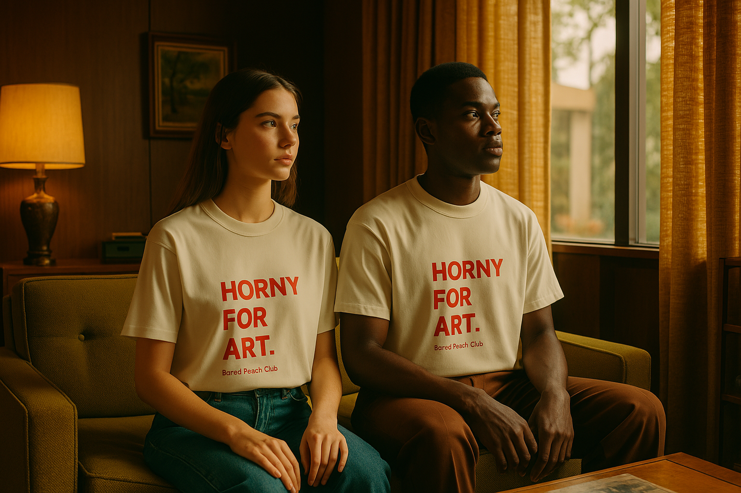 HORNY FOR ART - Oversized T